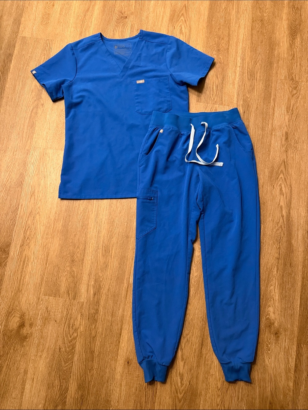 Figs Women's Scrub Set Royal Blue Small Catarina Top XS Zamora Bottoms